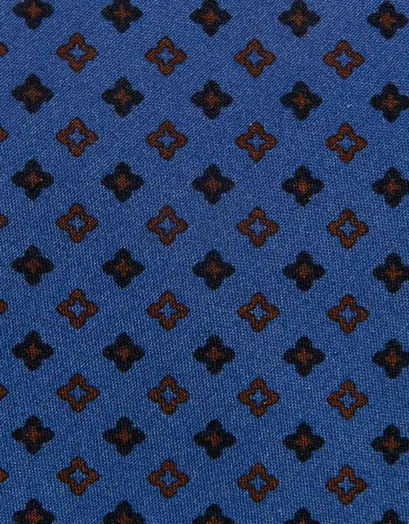 Patrick Hellmann Collection Blue Tie 100% Silk With Pattern image